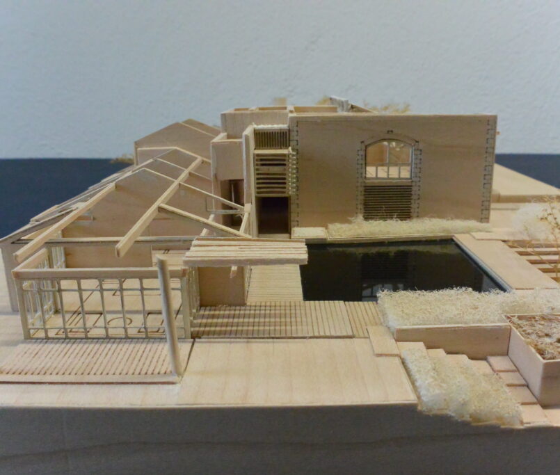 maqueta de proyecto arquitectonico en madera balsa kido kerse