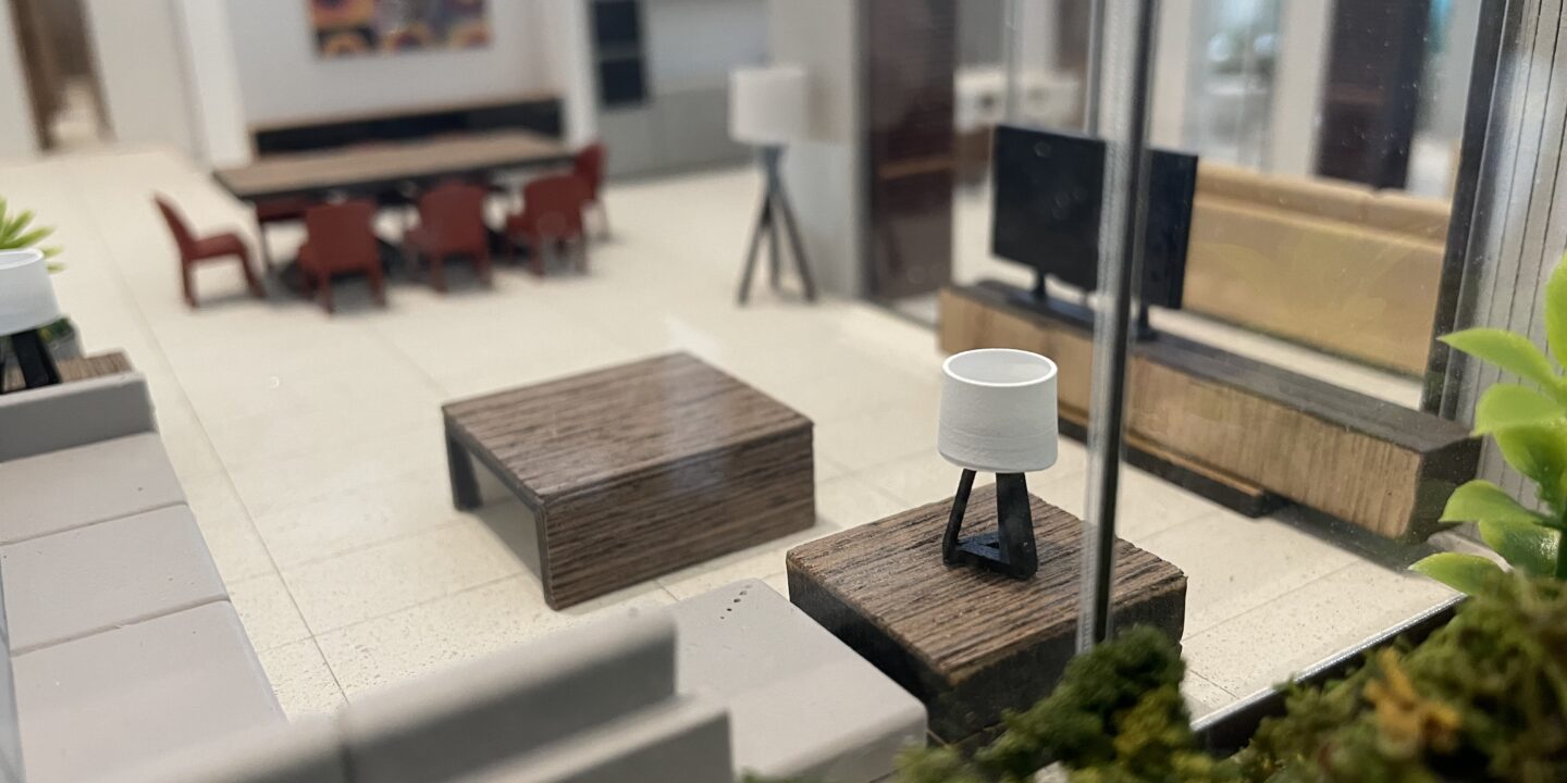 maqueta de detalle kido kerse sala comedor