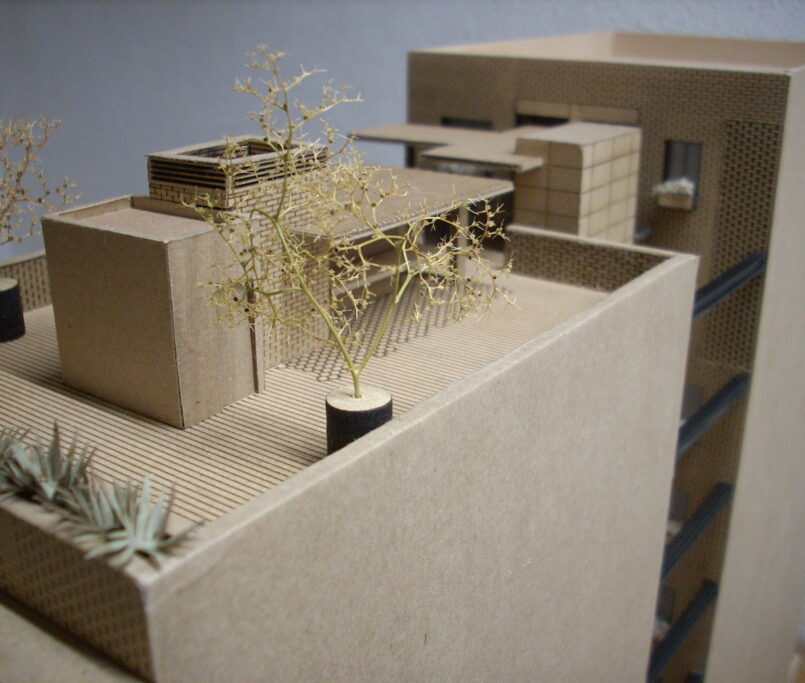 Maqueta de edifico en madera kido kerse nicolas san juan cdmx
